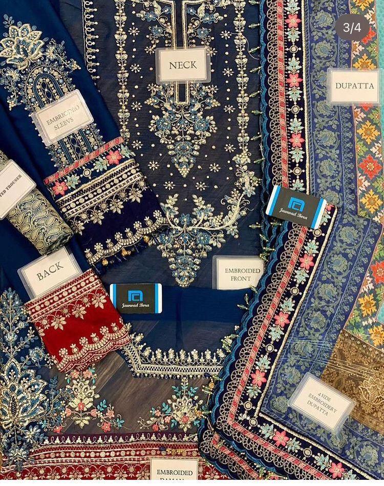 Maria B 3pcs Embroidered Suit Es-81