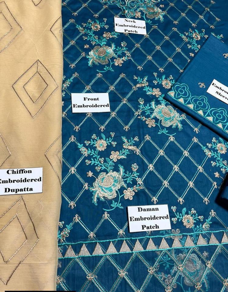 Maryam's Unstitched 3 Piece Lawn Luxury Es-27M