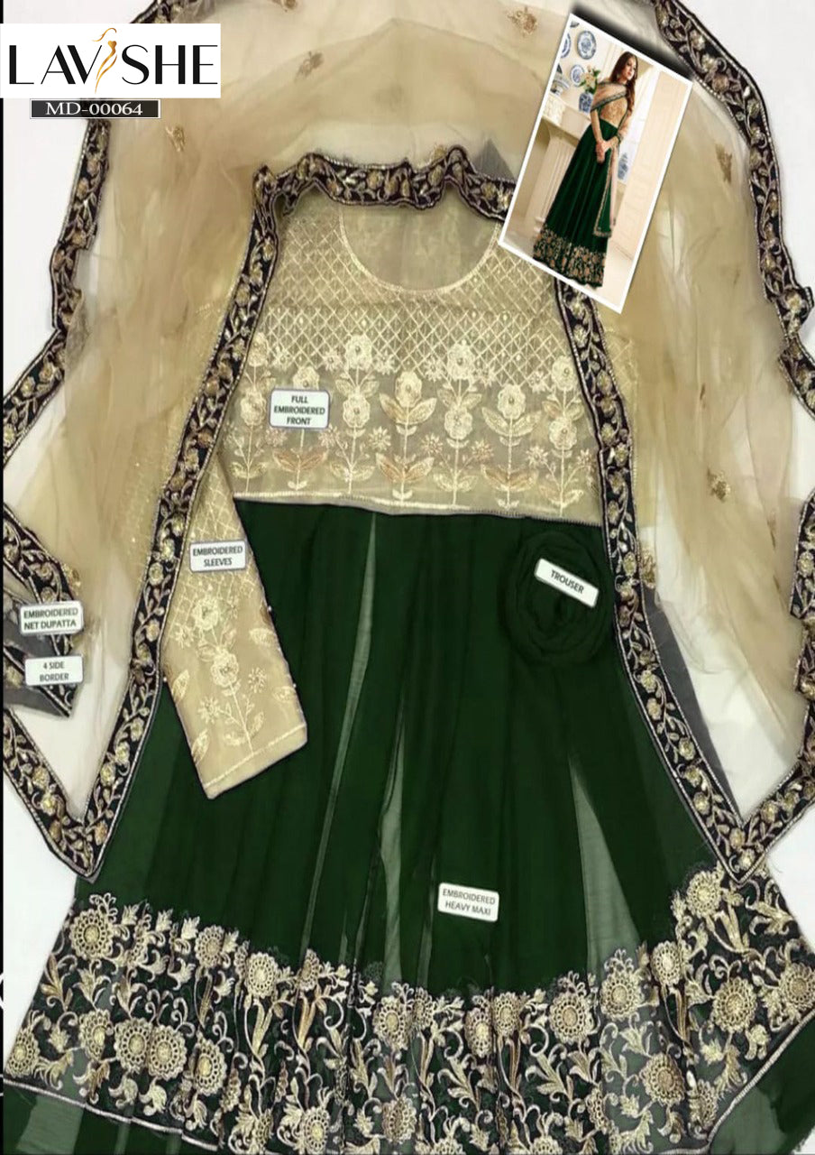 Indian Chiffon Embroidered Maxi - Luxury Collection ES-86